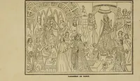 An illustration from Recherches sur l'usage et l'origine des tapisseries à personnages dites historiées, depuis l'antiquité jusqu'au 16e siècle inclusivement (1840)