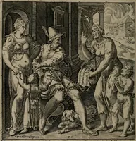 An illustration from Recht ghebruyck ende misbruyck van tydlicke have (1620)