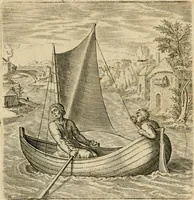 Picture 12 of 31 from Recht ghebruyck ende misbruyck van tydlicke have : welckers sin-rijcke af-beeldingen van D.V. Coornhert zyn bedacht, oock met zyn eygen hand in 't koper gesneden : hier by is gevoegt 't bedrogh des wereldts, of het luije en leckere leven door Pandolphus Collenutius, mede den lof-zang van 't goud, oock gedichten op den A.B.C. alles in seer leer-lycken dicht seer stichtelyck en vermakelyck gestelt (1620), leaf 27