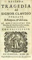 Picture 2 of 14 from Recinda : tragedia (1609), leaf 5