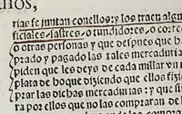 An illustration from Recopilacio[n] de algunas bullas del summo pontifice, co[n]cedidas, en fauor de la jurisdicio[n] real, con todas las pragmaticas, y algunas leyes del reyno, hechas para la buena gouernacion y guarda de la justicia y muchas pragmaticas y leyes añadidas q[ue] hasta aqui no fueron impressas. : En especial estan añadidas las leyes de Madrid y de los ara[n]zeles y de los paños y lanas y capitulos de corregidores y leyes de toro y leyes de la hermandad, vista y corregida y por orden de leyes puesta. (1550)