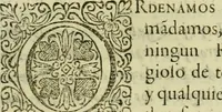 An illustration from Recopilacion de leyes de los reynos de las Indias : mandadas imprimir, y publicar por la magestad catolica del rey don Carlos II, nuestro señor : va dividida en quatro tomos, con el indice general, y al principio de cada tomo el indice especial de los titulos, que contiene (1681)