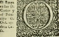 An illustration from Recopilacion de leyes de los reynos de las Indias : mandadas imprimir, y publicar por la magestad catolica del rey don Carlos II, nuestro señor : va dividida en quatro tomos, con el indice general, y al principio de cada tomo el indice especial de los titulos, que contiene (1681)