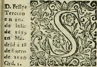 An illustration from Recopilacion de leyes de los reynos de las Indias : mandadas imprimir, y publicar por la magestad catolica del rey don Carlos II, nuestro señor : va dividida en quatro tomos, con el indice general, y al principio de cada tomo el indice especial de los titulos, que contiene (1681)