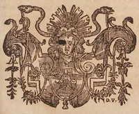 An illustration from Recreations mathematiques : composé̈s de plusieurs problemes plaisans & facetieux, d'arithmetique, geometrie, astrologie, optique, perspectiue, mechanique, & d'autres rares & curieux secrets : plusieurs desquels n'ont iamais esté imprimez : premiere et seconde partie : la troisiesme partie contient vn recueil de plusieurs gentilles & recreatiues inuentions de feux d'artifice : la maniere de faire toutes sortes de fuzées, simples & composées : le tout representé par figures (1642)