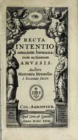 Picture 1 of 4 from Recta intentio, omnium humanarum actionum amssis (1631), leaf 9