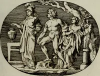 An illustration from Recueil d'antiquités égyptiennes, étrusques, greques et romaines (1752)