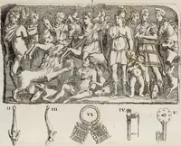 An illustration from Recueil d'antiquités égyptiennes, étrusques, greques et romaines (1752)