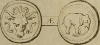 An illustration from Recueil d'antiquités égyptiennes, étrusques, greques et romaines (1752)