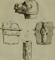 An illustration from Recueil d'antiquités égyptiennes, étrusques, greques et romaines (1752)