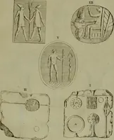 An illustration from Recueil d'antiquités égyptiennes, étrusques, greques et romaines (1752)