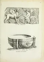 Picture 58 of 68 from Recueil d'antiquités romaines, ou, Voyage d'Italie : composé de 60 planches : dans lequel on trouve divers vases, autels, trepieds, arabesques et autres sujets gravés d'après les dessins que differens artistes ont fait pendant leur séjour en Italie, lesquels jusqu'à présent n'ont point encore été gravés (1771), leaf 108