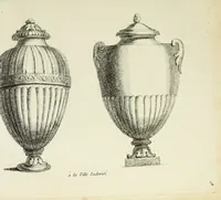 An illustration from Recueil d'antiquités romaines, ou, Voyage d'Italie : composé de 60 planches : dans lequel on trouve divers vases, autels, trepieds, arabesques et autres sujets gravés d'après les dessins que differens artistes ont fait pendant leur séjour en Italie, lesquels jusqu'à présent n'ont point encore été gravés (1771)