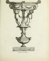 An illustration from Recueil d'antiquités romaines, ou, Voyage d'Italie : composé de 60 planches : dans lequel on trouve divers vases, autels, trepieds, arabesques et autres sujets gravés d'après les dessins que differens artistes ont fait pendant leur séjour en Italie, lesquels jusqu'à présent n'ont point encore été gravés (1771)
