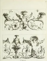 An illustration from Recueil d'antiquités romaines, ou, Voyage d'Italie : composé de 60 planches : dans lequel on trouve divers vases, autels, trepieds, arabesques et autres sujets gravés d'après les dessins que differens artistes ont fait pendant leur séjour en Italie, lesquels jusqu'à présent n'ont point encore été gravés (1771)