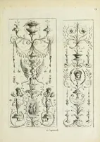 An illustration from Recueil d'antiquités romaines, ou, Voyage d'Italie : composé de 60 planches : dans lequel on trouve divers vases, autels, trepieds, arabesques et autres sujets gravés d'après les dessins que differens artistes ont fait pendant leur séjour en Italie, lesquels jusqu'à présent n'ont point encore été gravés (1771)