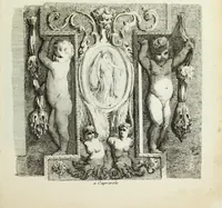 An illustration from Recueil d'antiquités romaines, ou, Voyage d'Italie : composé de 60 planches : dans lequel on trouve divers vases, autels, trepieds, arabesques et autres sujets gravés d'après les dessins que differens artistes ont fait pendant leur séjour en Italie, lesquels jusqu'à présent n'ont point encore été gravés (1771)