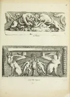An illustration from Recueil d'antiquités romaines, ou, Voyage d'Italie : composé de 60 planches : dans lequel on trouve divers vases, autels, trepieds, arabesques et autres sujets gravés d'après les dessins que differens artistes ont fait pendant leur séjour en Italie, lesquels jusqu'à présent n'ont point encore été gravés (1771)