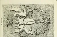 An illustration from Recueil d'antiquités romaines, ou, Voyage d'Italie : composé de 60 planches : dans lequel on trouve divers vases, autels, trepieds, arabesques et autres sujets gravés d'après les dessins que differens artistes ont fait pendant leur séjour en Italie, lesquels jusqu'à présent n'ont point encore été gravés (1771)