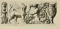An illustration from Recueil d'antiquités romaines, ou, Voyage d'Italie : composé de 66 planches : dans lequel on trouve divers vases, autels, trépieds, arabesques, et autres sujets gravés d'après les dessins que différens artistes ont faits pendant leur séjour en Italie (1771)