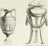 An illustration from Recueil d'antiquités romaines, ou, Voyage d'Italie : composé de 66 planches : dans lequel on trouve divers vases, autels, trépieds, arabesques, et autres sujets gravés d'après les dessins que différens artistes ont faits pendant leur séjour en Italie (1771)