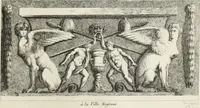Picture 37 of 64 from Recueil d'antiquités romaines, ou, Voyage d'Italie : composé de 66 planches : dans lequel on trouve divers vases, autels, trépieds, arabesques, et autres sujets gravés d'après les dessins que différens artistes ont faits pendant leur séjour en Italie (1771), leaf 84