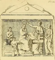 An illustration from Recueil d'antiquités égyptiennes, étrusques, greques et romaines (1752)