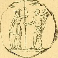 An illustration from Recueil d'antiquités égyptiennes, étrusques, greques et romaines (1752)