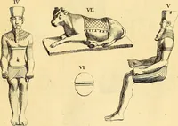 An illustration from Recueil d'antiquités égyptiennes, étrusques, greques et romaines (1752)