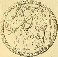 An illustration from Recueil d'antiquités égyptiennes, étrusques, greques et romaines (1752)
