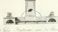 Picture 20 of 140 from Recueil de dessins d'une execution peu dispendieuse : contenans des plans de petites maisons de campagne, petits pavillons de jardins, temples, hermitages, chaumieres, monumens, obélisques, ruines, portails, portes, grilles, bancs de jardins, chaises, volieres, gondoles, ponts, etc. : ouvrage intéressant pour cette classes d'amateurs, qui sans faire de grandes dépenses, sont pourtant bien aises d'embellir leurs jardins d'ornamens nouveaux et pleins de goût (1805), leaf 16