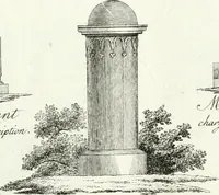 Picture 25 of 140 from Recueil de dessins d'une execution peu dispendieuse : contenans des plans de petites maisons de campagne, petits pavillons de jardins, temples, hermitages, chaumieres, monumens, obélisques, ruines, portails, portes, grilles, bancs de jardins, chaises, volieres, gondoles, ponts, etc. : ouvrage intéressant pour cette classes d'amateurs, qui sans faire de grandes dépenses, sont pourtant bien aises d'embellir leurs jardins d'ornamens nouveaux et pleins de goût (1805), leaf 16