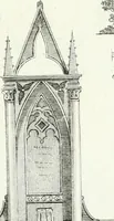 An illustration from Recueil de dessins d'une execution peu dispendieuse : contenans des plans de petites maisons de campagne, petits pavillons de jardins, temples, hermitages, chaumieres, monumens, obélisques, ruines, portails, portes, grilles, bancs de jardins, chaises, volieres, gondoles, ponts, etc. : ouvrage intéressant pour cette classes d'amateurs, qui sans faire de grandes dépenses, sont pourtant bien aises d'embellir leurs jardins d'ornamens nouveaux et pleins de goût (1805)