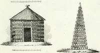 Picture 43 of 140 from Recueil de dessins d'une execution peu dispendieuse : contenans des plans de petites maisons de campagne, petits pavillons de jardins, temples, hermitages, chaumieres, monumens, obélisques, ruines, portails, portes, grilles, bancs de jardins, chaises, volieres, gondoles, ponts, etc. : ouvrage intéressant pour cette classes d'amateurs, qui sans faire de grandes dépenses, sont pourtant bien aises d'embellir leurs jardins d'ornamens nouveaux et pleins de goût (1805), leaf 24
