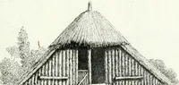 An illustration from Recueil de dessins d'une execution peu dispendieuse : contenans des plans de petites maisons de campagne, petits pavillons de jardins, temples, hermitages, chaumieres, monumens, obélisques, ruines, portails, portes, grilles, bancs de jardins, chaises, volieres, gondoles, ponts, etc. : ouvrage intéressant pour cette classes d'amateurs, qui sans faire de grandes dépenses, sont pourtant bien aises d'embellir leurs jardins d'ornamens nouveaux et pleins de goût (1805)