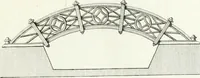 An illustration from Recueil de dessins d'une execution peu dispendieuse : contenans des plans de petites maisons de campagne, petits pavillons de jardins, temples, hermitages, chaumieres, monumens, obélisques, ruines, portails, portes, grilles, bancs de jardins, chaises, volieres, gondoles, ponts, etc. : ouvrage intéressant pour cette classes d'amateurs, qui sans faire de grandes dépenses, sont pourtant bien aises d'embellir leurs jardins d'ornamens nouveaux et pleins de goût (1805)