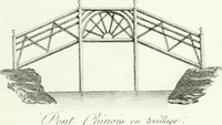 Picture 50 of 140 from Recueil de dessins d'une execution peu dispendieuse : contenans des plans de petites maisons de campagne, petits pavillons de jardins, temples, hermitages, chaumieres, monumens, obélisques, ruines, portails, portes, grilles, bancs de jardins, chaises, volieres, gondoles, ponts, etc. : ouvrage intéressant pour cette classes d'amateurs, qui sans faire de grandes dépenses, sont pourtant bien aises d'embellir leurs jardins d'ornamens nouveaux et pleins de goût (1805), leaf 28