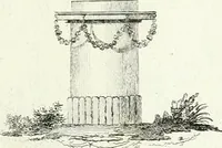 Picture 77 of 140 from Recueil de dessins d'une execution peu dispendieuse : contenans des plans de petites maisons de campagne, petits pavillons de jardins, temples, hermitages, chaumieres, monumens, obélisques, ruines, portails, portes, grilles, bancs de jardins, chaises, volieres, gondoles, ponts, etc. : ouvrage intéressant pour cette classes d'amateurs, qui sans faire de grandes dépenses, sont pourtant bien aises d'embellir leurs jardins d'ornamens nouveaux et pleins de goût (1805), leaf 38