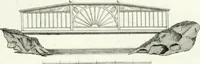 Picture 87 of 140 from Recueil de dessins d'une execution peu dispendieuse : contenans des plans de petites maisons de campagne, petits pavillons de jardins, temples, hermitages, chaumieres, monumens, obélisques, ruines, portails, portes, grilles, bancs de jardins, chaises, volieres, gondoles, ponts, etc. : ouvrage intéressant pour cette classes d'amateurs, qui sans faire de grandes dépenses, sont pourtant bien aises d'embellir leurs jardins d'ornamens nouveaux et pleins de goût (1805), leaf 44