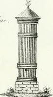 Picture 101 of 140 from Recueil de dessins d'une execution peu dispendieuse : contenans des plans de petites maisons de campagne, petits pavillons de jardins, temples, hermitages, chaumieres, monumens, obélisques, ruines, portails, portes, grilles, bancs de jardins, chaises, volieres, gondoles, ponts, etc. : ouvrage intéressant pour cette classes d'amateurs, qui sans faire de grandes dépenses, sont pourtant bien aises d'embellir leurs jardins d'ornamens nouveaux et pleins de goût (1805), leaf 48