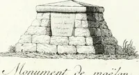 An illustration from Recueil de dessins d'une execution peu dispendieuse : contenans des plans de petites maisons de campagne, petits pavillons de jardins, temples, hermitages, chaumieres, monumens, obélisques, ruines, portails, portes, grilles, bancs de jardins, chaises, volieres, gondoles, ponts, etc. : ouvrage intéressant pour cette classes d'amateurs, qui sans faire de grandes dépenses, sont pourtant bien aises d'embellir leurs jardins d'ornamens nouveaux et pleins de goût (1805)