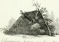 An illustration from Recueil de dessins d'une execution peu dispendieuse : contenans des plans de petites maisons de campagne, petits pavillons de jardins, temples, hermitages, chaumieres, monumens, obélisques, ruines, portails, portes, grilles, bancs de jardins, chaises, volieres, gondoles, ponts, etc. : ouvrage intéressant pour cette classes d'amateurs, qui sans faire de grandes dépenses, sont pourtant bien aises d'embellir leurs jardins d'ornamens nouveaux et pleins de goût (1805)