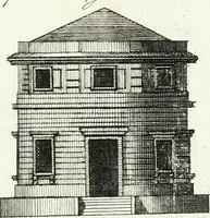 An illustration from Recueil de dessins d'une execution peu dispendieuse : contenans des plans de petites maisons de campagne, petits pavillons de jardins, temples, hermitages, chaumieres, monumens, obélisques, ruines, portails, portes, grilles, bancs de jardins, chaises, volieres, gondoles, ponts, etc. : ouvrage intéressant pour cette classes d'amateurs, qui sans faire de grandes dépenses, sont pourtant bien aises d'embellir leurs jardins d'ornamens nouveaux et pleins de goût (1805)