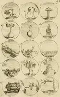 Picture 53 of 243 from Recueil d'emblêmes, devises, medailles, et figures hieroglyphiques, au nombre de plus de douze cent, avec leurs explications : accompagné de plus de deux mille chiffres fleuronnez simples, doubles & triples ... : cet ouvrage qui est enrichy de deux cens cinquante planches en taille-douce, est très-utile aux graveurs, peintres, sculpteurs, orfevres, brodeurs, serruriers & à tous ceux qui travaillent au dessein (1724), leaf 111