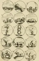 An illustration from Recueil d'emblêmes, devises, medailles, et figures hieroglyphiques, au nombre de plus de douze cent, avec leurs explications : accompagné de plus de deux mille chiffres fleuronnez simples, doubles & triples ... : cet ouvrage qui est enrichy de deux cens cinquante planches en taille-douce, est très-utile aux graveurs, peintres, sculpteurs, orfevres, brodeurs, serruriers & à tous ceux qui travaillent au dessein (1724)