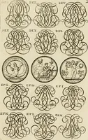 Picture 99 of 243 from Recueil d'emblêmes, devises, medailles, et figures hieroglyphiques, au nombre de plus de douze cent, avec leurs explications : accompagné de plus de deux mille chiffres fleuronnez simples, doubles & triples ... : cet ouvrage qui est enrichy de deux cens cinquante planches en taille-douce, est très-utile aux graveurs, peintres, sculpteurs, orfevres, brodeurs, serruriers & à tous ceux qui travaillent au dessein (1724), leaf 184