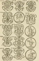 Picture 151 of 243 from Recueil d'emblêmes, devises, medailles, et figures hieroglyphiques, au nombre de plus de douze cent, avec leurs explications : accompagné de plus de deux mille chiffres fleuronnez simples, doubles & triples ... : cet ouvrage qui est enrichy de deux cens cinquante planches en taille-douce, est très-utile aux graveurs, peintres, sculpteurs, orfevres, brodeurs, serruriers & à tous ceux qui travaillent au dessein (1724), leaf 236