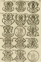 Picture 161 of 243 from Recueil d'emblêmes, devises, medailles, et figures hieroglyphiques, au nombre de plus de douze cent, avec leurs explications : accompagné de plus de deux mille chiffres fleuronnez simples, doubles & triples ... : cet ouvrage qui est enrichy de deux cens cinquante planches en taille-douce, est très-utile aux graveurs, peintres, sculpteurs, orfevres, brodeurs, serruriers & à tous ceux qui travaillent au dessein (1724), leaf 246