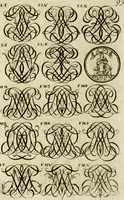 Picture 168 of 243 from Recueil d'emblêmes, devises, medailles, et figures hieroglyphiques, au nombre de plus de douze cent, avec leurs explications : accompagné de plus de deux mille chiffres fleuronnez simples, doubles & triples ... : cet ouvrage qui est enrichy de deux cens cinquante planches en taille-douce, est très-utile aux graveurs, peintres, sculpteurs, orfevres, brodeurs, serruriers & à tous ceux qui travaillent au dessein (1724), leaf 253