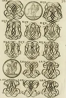 Picture 171 of 243 from Recueil d'emblêmes, devises, medailles, et figures hieroglyphiques, au nombre de plus de douze cent, avec leurs explications : accompagné de plus de deux mille chiffres fleuronnez simples, doubles & triples ... : cet ouvrage qui est enrichy de deux cens cinquante planches en taille-douce, est très-utile aux graveurs, peintres, sculpteurs, orfevres, brodeurs, serruriers & à tous ceux qui travaillent au dessein (1724), leaf 256